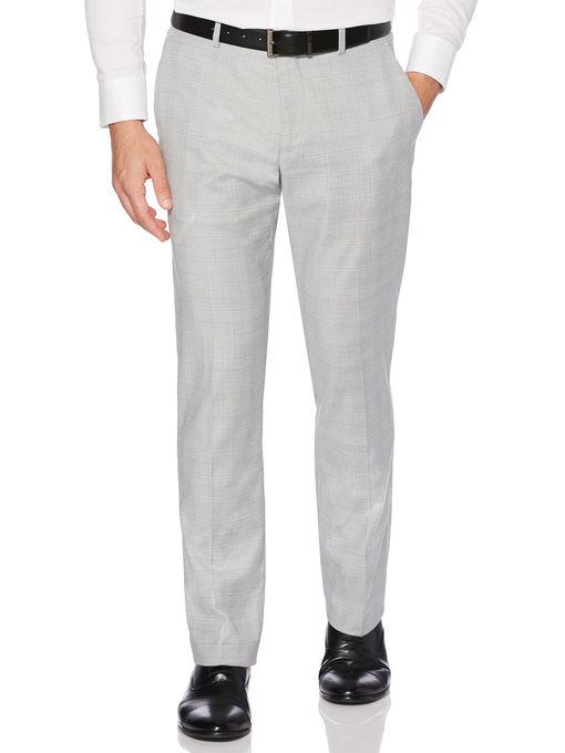 Perry Ellis Slim Fit Stretch Heather Plaid Suit Pant
