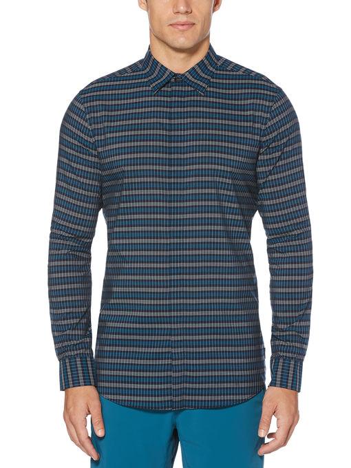Perry Ellis Slim Fit Multicolor Plaid Shirt