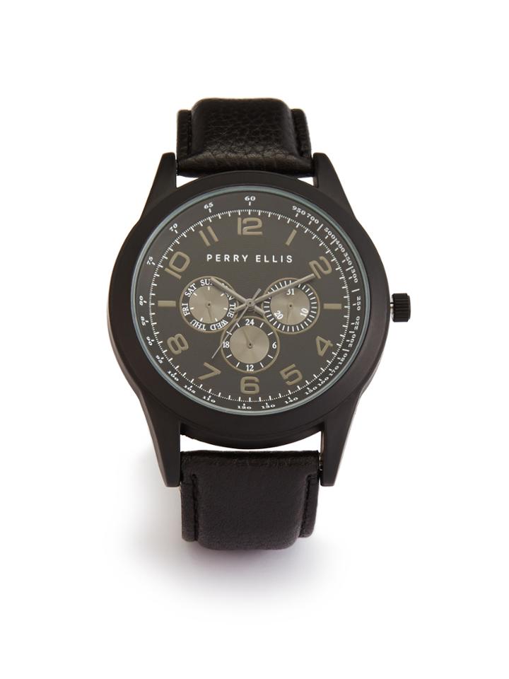 Perry Ellis Two Tone Green Face Watch