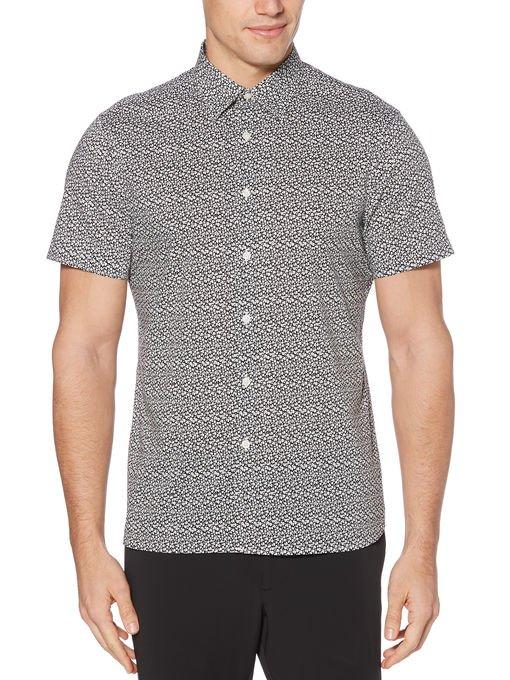 Perry Ellis Resist Spill Ditzy Floral Print Shirt