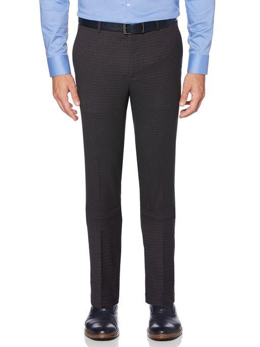 Perry Ellis Slim Fit Heathered Check Dress Pant