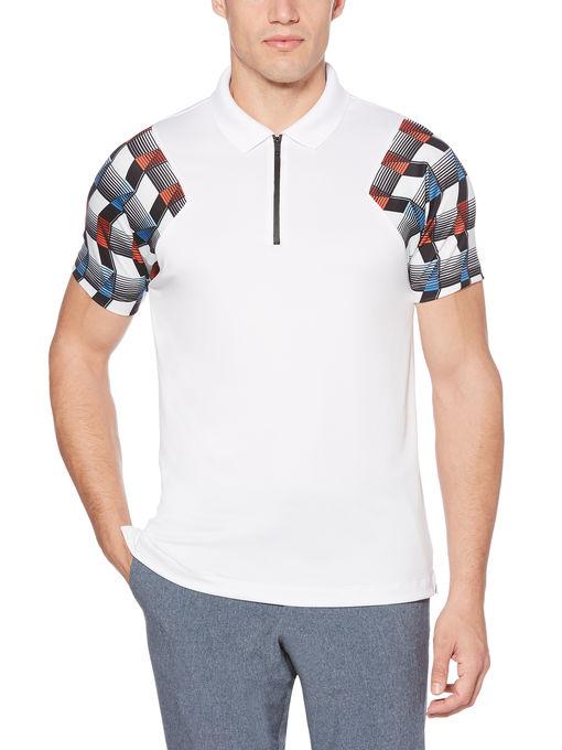 Perry Ellis Tech Zip Neck Polo