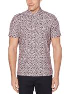 Perry Ellis Slim Fit Abstract Floral Print End-on-end Shirt