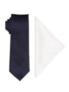 Perry Ellis Oxford Tie & Pocket Square Set