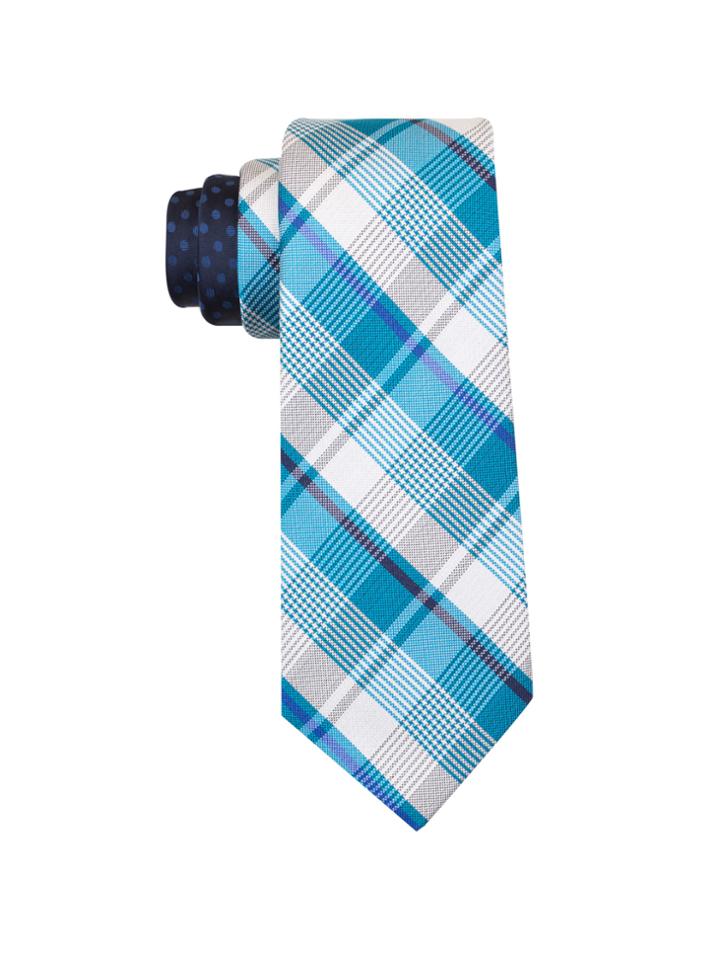 Perry Ellis Roberson Plaid Silk Tie