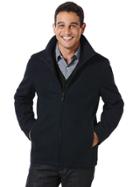 Perry Ellis Zip Front Wool Melton Portfolio Jacket