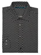 Perry Ellis Open Circle Dot Print Shirt