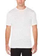 Perry Ellis Short Sleeve Linen Crew Neck Tee
