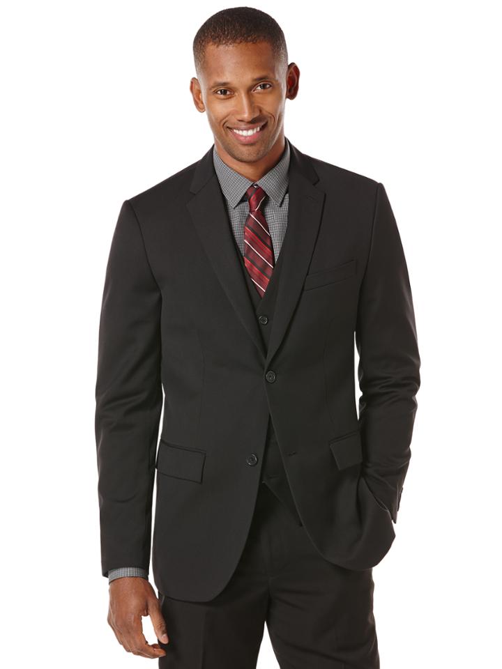 Perry Ellis Classic Fit Textured Solid Suit Jacket