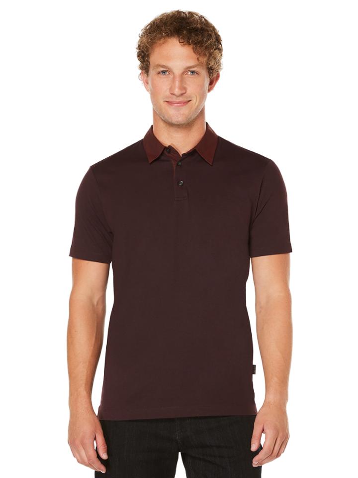Perry Ellis Short Sleeve Chambray Polo