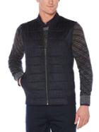Perry Ellis Quilted Faux Suede Vest