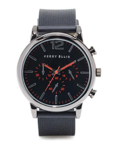 Perry Ellis Perry Ellis Portfolio Silicon Check Watch