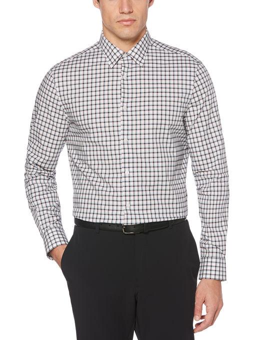 Perry Ellis Poplin Plaid Shirt