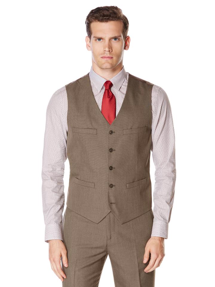 Perry Ellis Subtle Pattern Twill Suit Vest