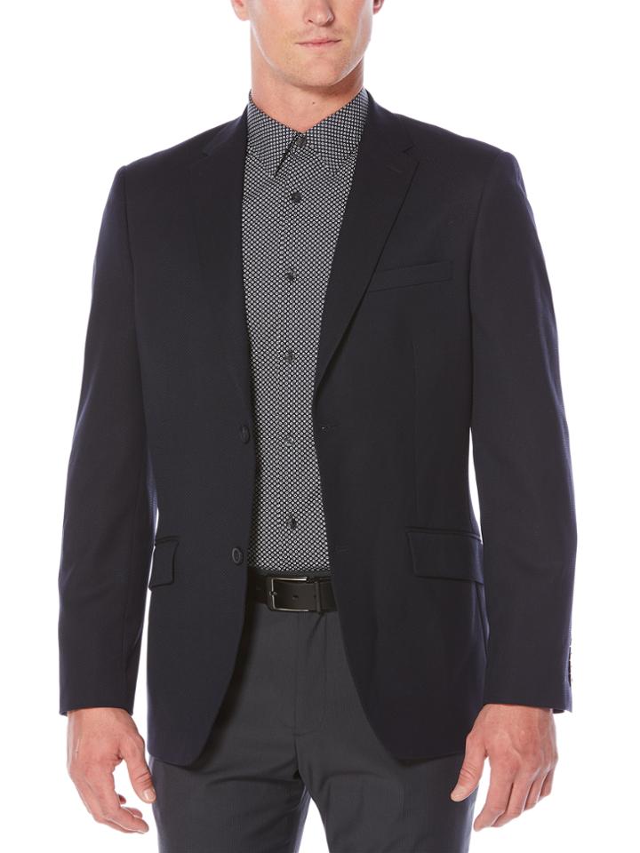Perry Ellis Solid Texture Lapel Jacket