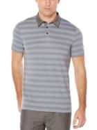 Perry Ellis Short Sleeve Jersey Striped Polo