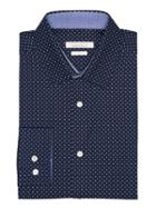 Perry Ellis Indigo Pindot Dress Shirt