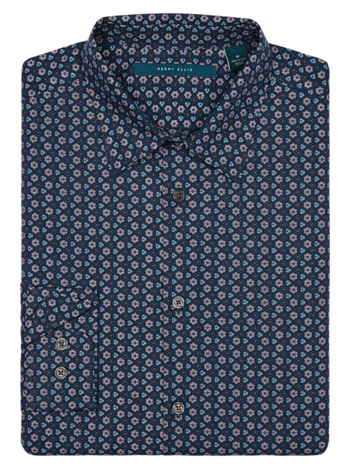 Perry Ellis Exclusive Multicolor Geo Print Shirt
