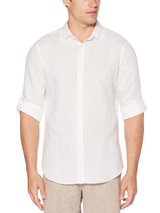 Perry Ellis Slim Fit Roll Sleeve Shirt