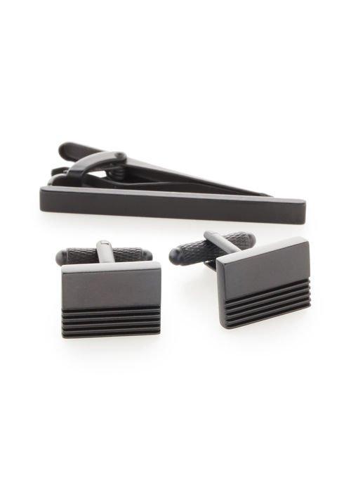 Perry Ellis Retro Radio Cufflink And Tie Bar Set