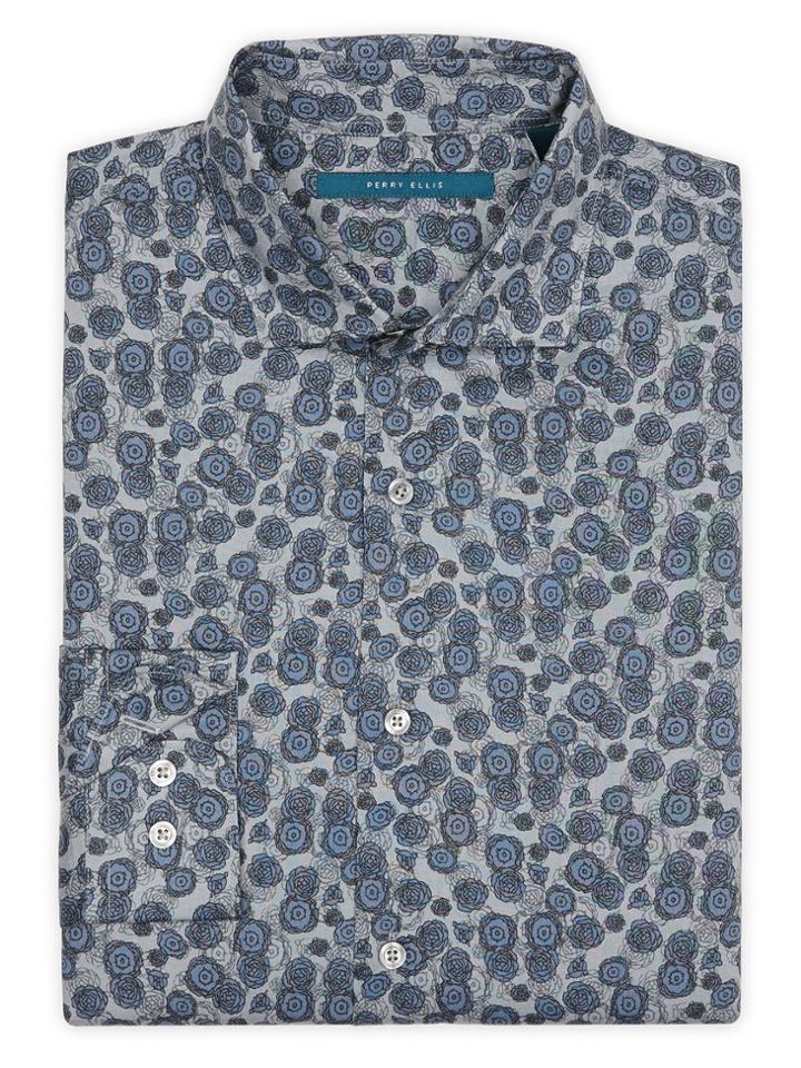 Perry Ellis Exclusive Floral Print Shirt