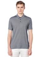 Perry Ellis Big And Tall Short Sleeve Fine Stripe Polo