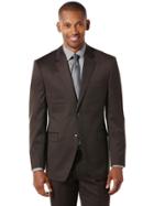 Perry Ellis Brown Tic Weave Suit Jacket