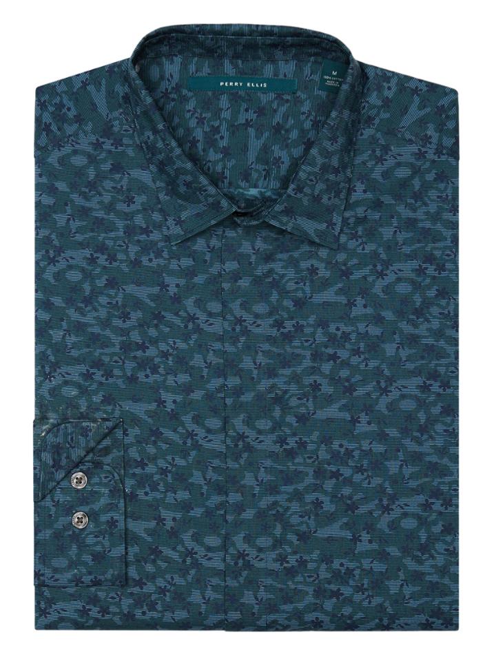 Perry Ellis Big And Tall Floating Leaves Shirt