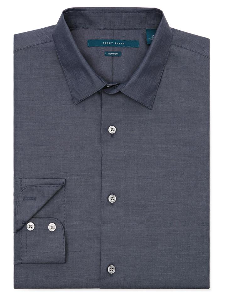 Perry Ellis Big And Tall Non-iron Luxury Twill Shirt