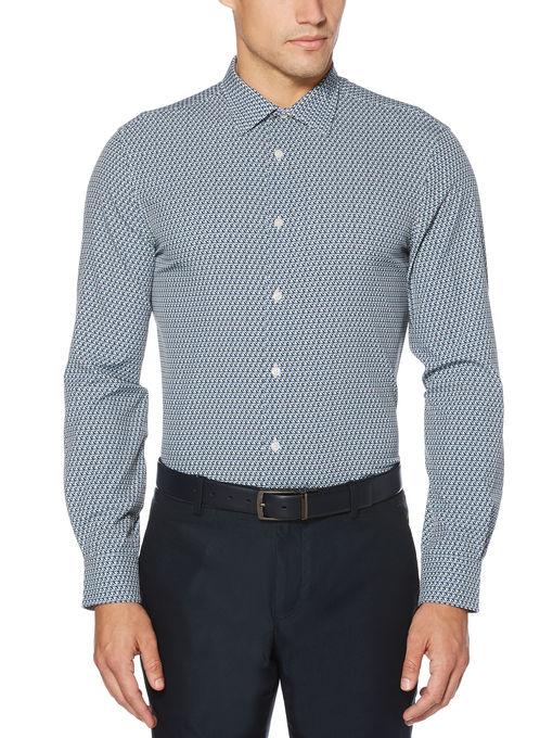 Perry Ellis Slim Fit Mini Triangle Stretch Shirt