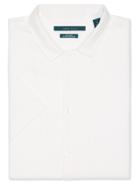 Perry Ellis Short Sleeve Solid Dobby Linen Shirt