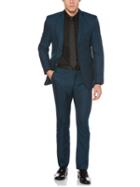 Perry Ellis 2 Piece Teal Twill Suit