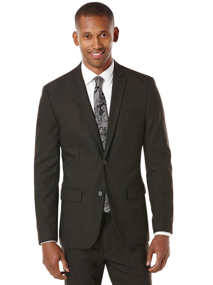 Perry Ellis Slim Fit Tonal Plaid Suit Jacket