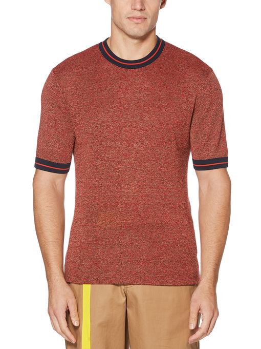 Perry Ellis Crewneck Short Sleeve Sweater