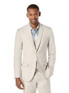 Perry Ellis Slim Fit Perforated Linen Suit Jacket