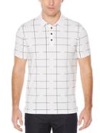 Perry Ellis Short Sleeve Broken Window Pane Polo
