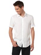 Perry Ellis Big And Tall Linen Washed Short Sleeve Shirt