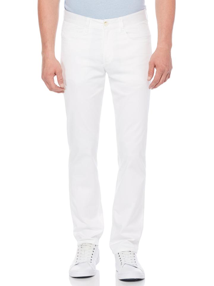 Perry Ellis Slim Fit Solid Sateen 5 Pocket Pant