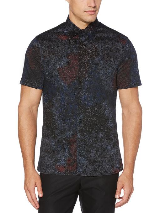 Perry Ellis Splatter Print Stretch Shirt