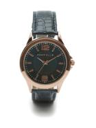 Perry Ellis Rose Gold Blue Croc Strap Watch