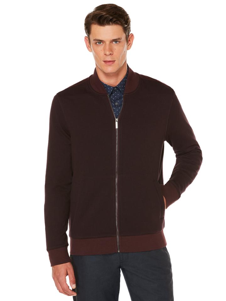 Perry Ellis Big And Tall Herringbone Full Zip Jacket