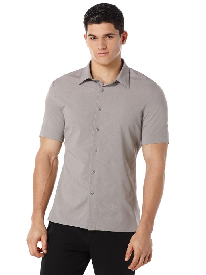 Perry Ellis Short Sleeve Slim Fit Mesh Shirt