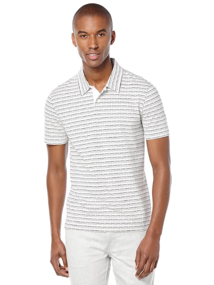Perry Ellis Short Sleeve Dashed Stripe Polo