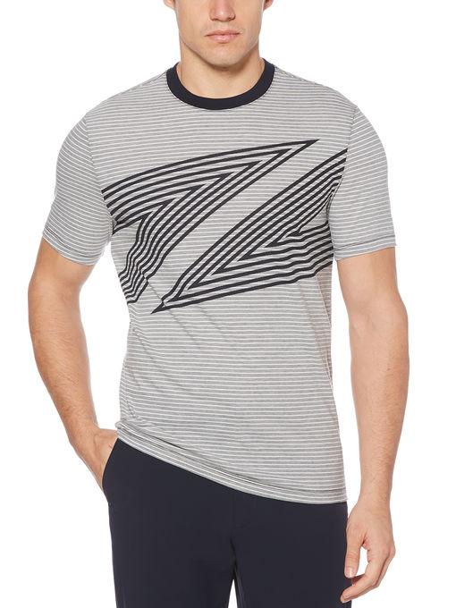 Perry Ellis Over Stripe Print Tee
