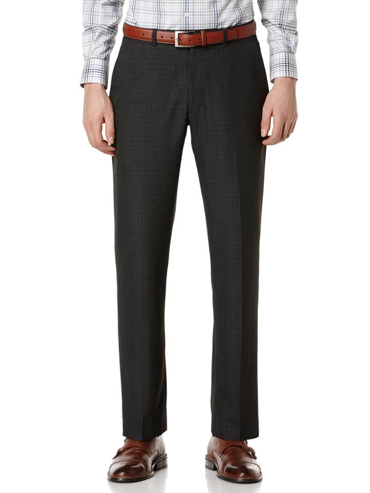 Perry Ellis Subtle Heather Plaid Dress Pant