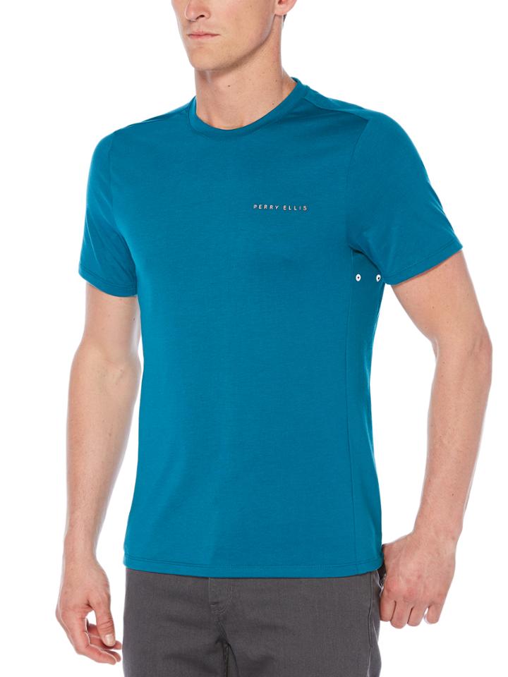 Perry Ellis Short Sleeve Logo Crew Shirt