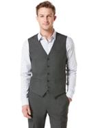 Perry Ellis Big And Tall Pinstripe Vest