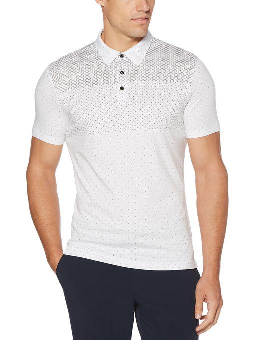 Perry Ellis Horizontal Print Pima Polo
