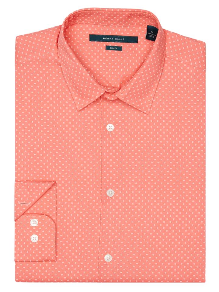 Perry Ellis Slim Fit Polka Dot Shirt