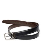 Perry Ellis Double Stitched Reversible Leather Belt